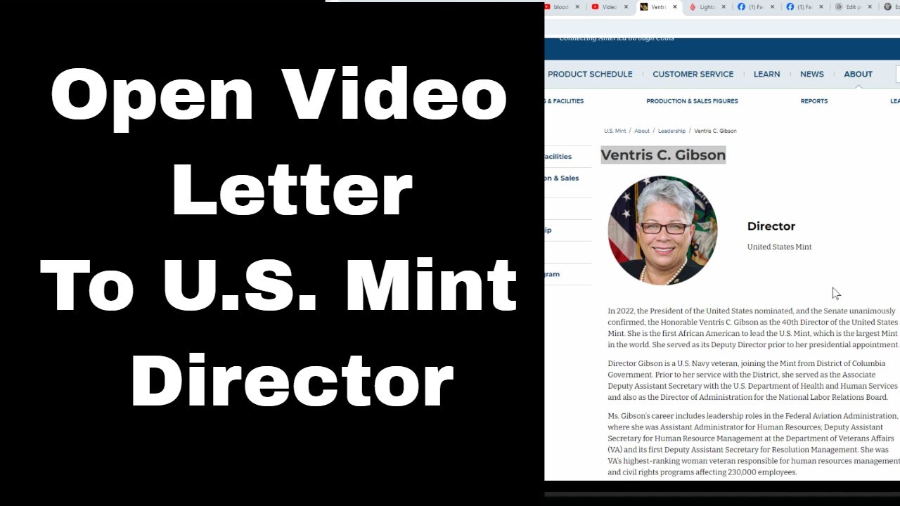 U.S. Mint Listen Up !!! Ventris C. Gibson Should Watch This!