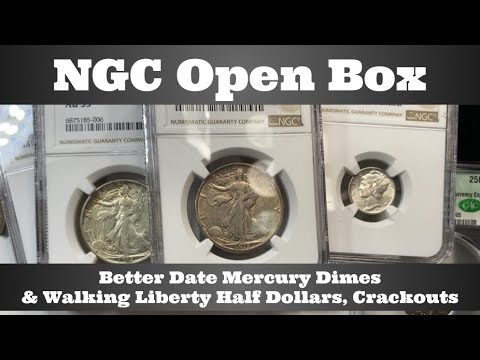 NGC Open Box - Better Date Mercury Dimes & Walking Liberty Half Dollars - Couple Crackouts - Economy