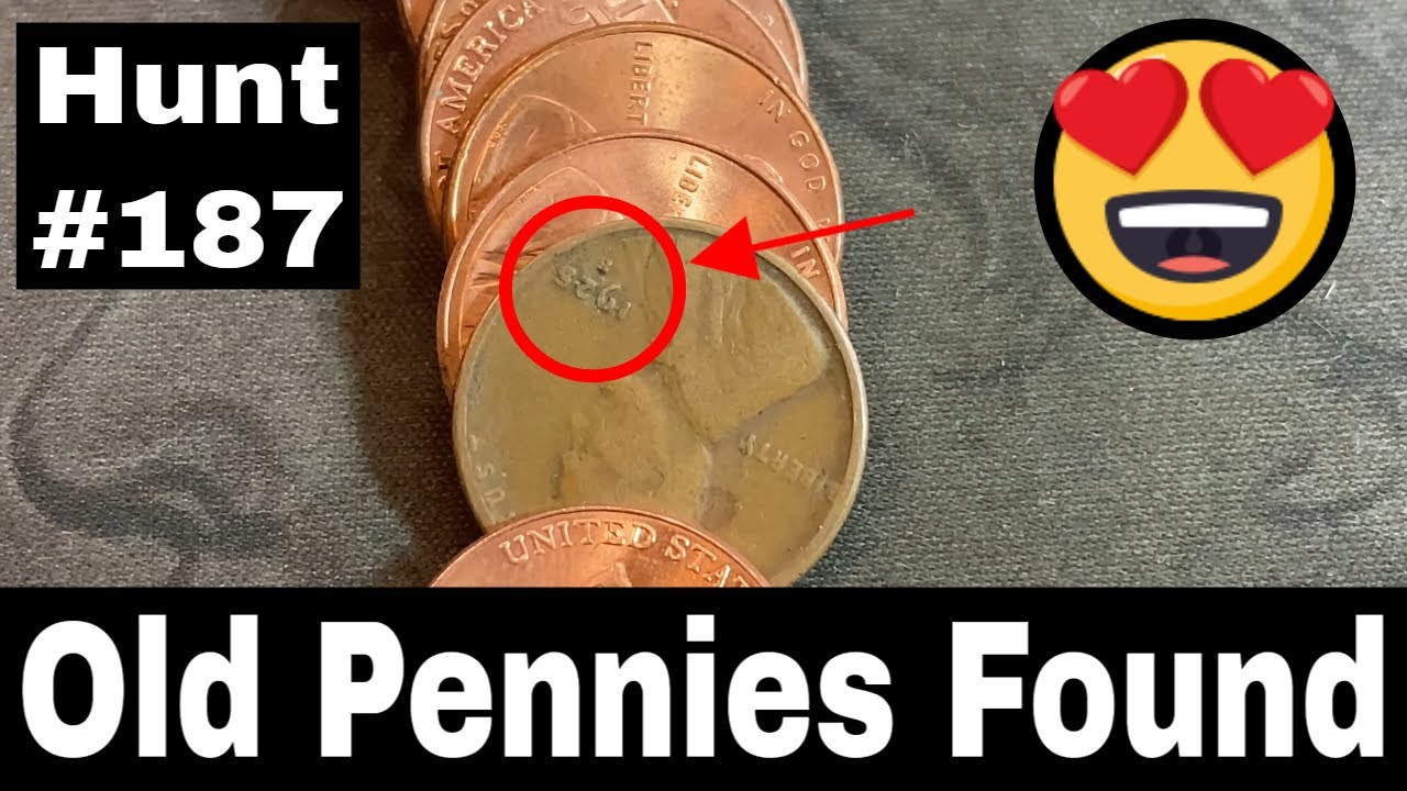 Old Wheat Pennies Found Coin Roll Hunting - Penny Hunt and Fill 187