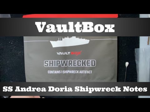 VaultBox Shipwrecked Open Box - Notes From the Andrea Doria Shipwreck