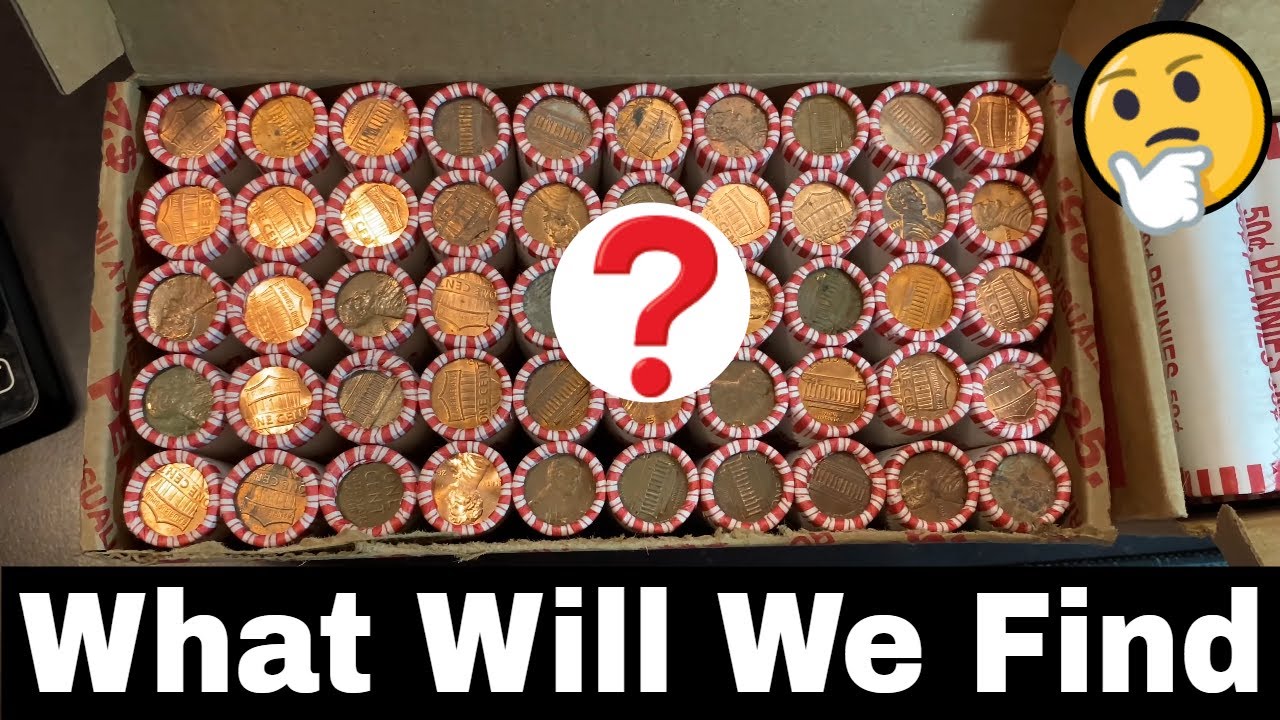 Coin Roll Hunting Penny Rolls from the Bank - Penny Hunt and Fill 192
