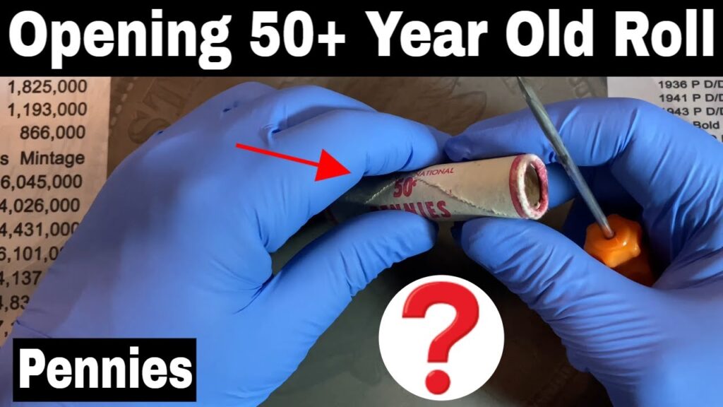 Opening a Sealed 50+ Year Old Penny Roll and Searching for RARE Coins