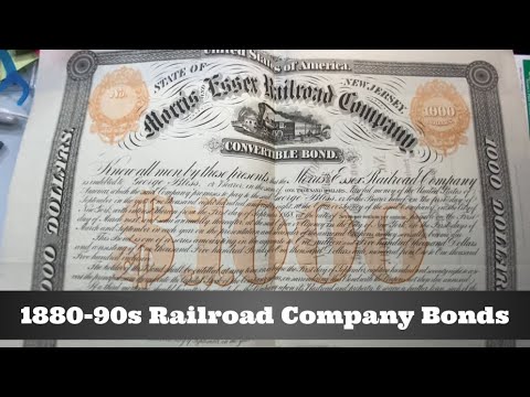 1880-90s Bonds -  Harrisburg City Railway Co. (PA) and Morris & Essex Railroad Co. (NJ)